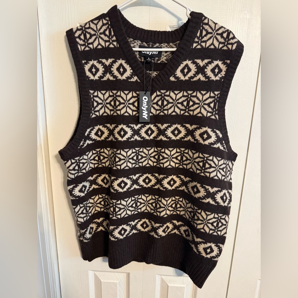 Only NY men’s Large sweater vest NWT - Picture 1 of 5